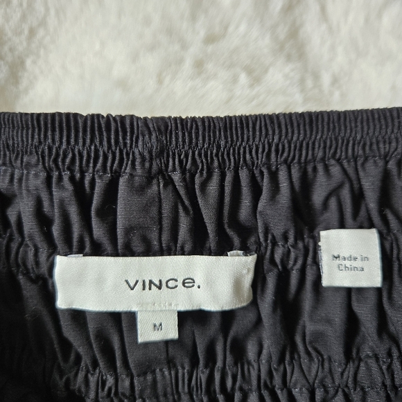 Vince High Waist Smocked Short Black Size M #223 - Picture 5 of 6